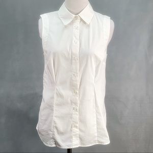 Soft Surroundings Sleeveless Button Up Top